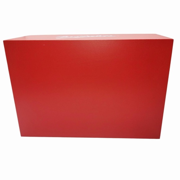 Vintage Mrs. Fields Red Wooden Crate Tote Store Display Cookie Logo Box - Picture 3 of 5